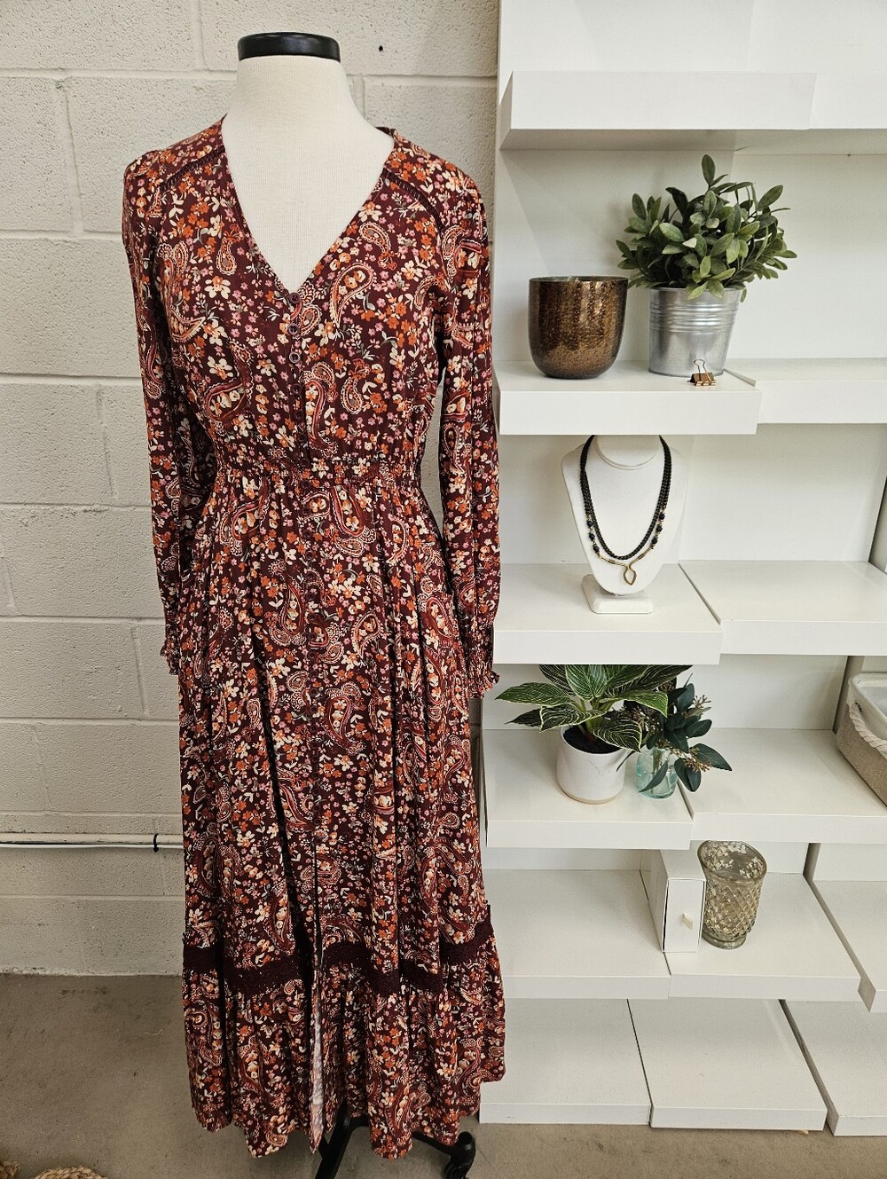 Maxi dress with 3/4 sleeve